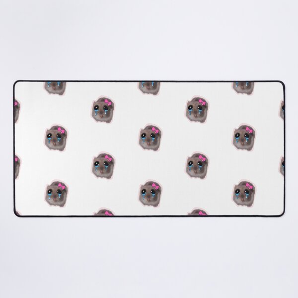 Item preview, Sad hamster with big eyes and a pink bow designed and sold by GosiaArtGarden.