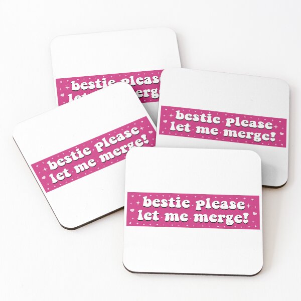 Item preview, Bestie Please Let Me Merge Cute Anxious Driver Pink Funny Meme Bumper designed and sold by fanky-bumper.