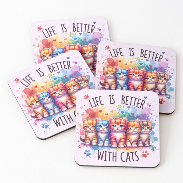 Item preview, Life is better with cats designed and sold by Margival.