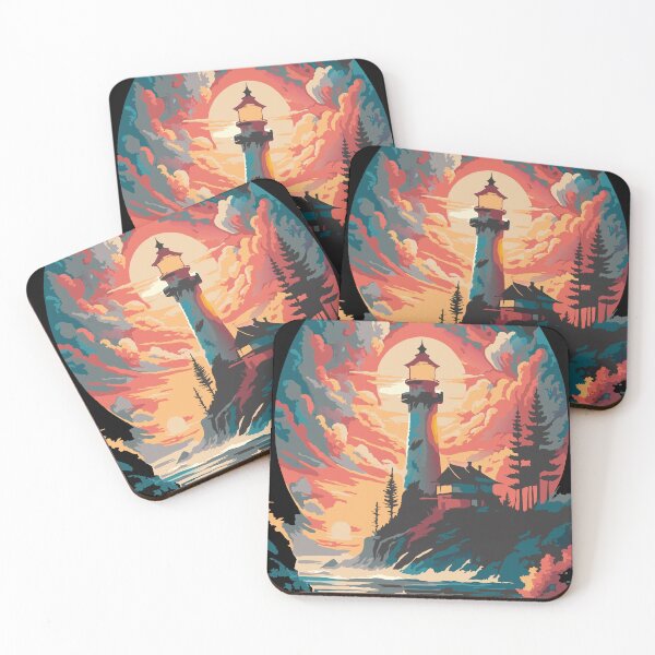 Item preview, Guiding Light: Serene Lighthouse Sunset Art designed and sold by BNCH44.