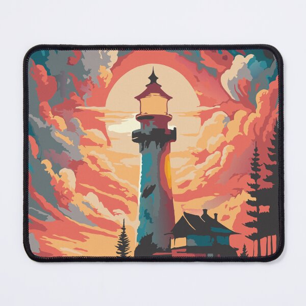 Item preview, Guiding Light: Serene Lighthouse Sunset Art designed and sold by BNCH44.