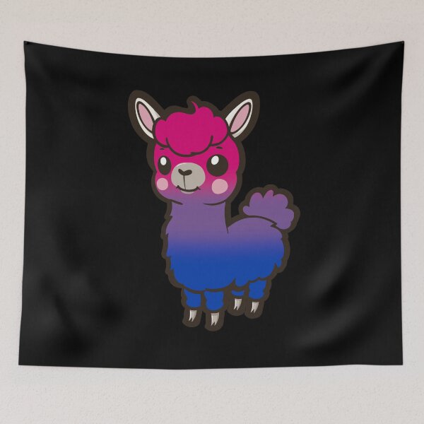 Item preview, Cute Bisexual Pride Flag Llama, Kawaii Bisexual Pride Design  designed and sold by Travelslightly.