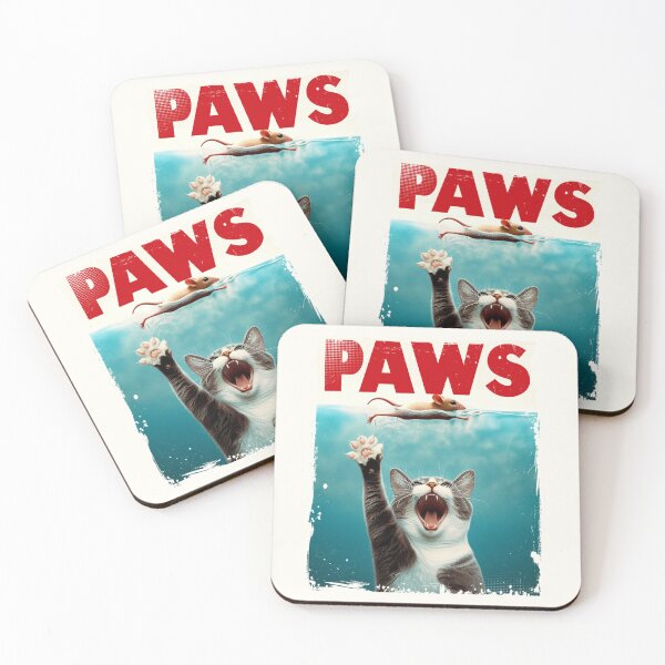 Item preview, Paws, Jaws parody Cat and Mouse designed and sold by Margival.
