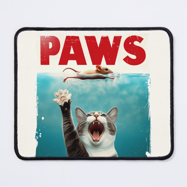 Item preview, Paws, Jaws parody Cat and Mouse designed and sold by Margival.
