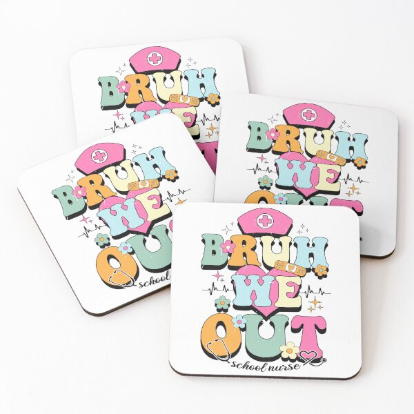 Item preview, Bruh We Out School Nurse Groovy Retro Happy  End of School Year Gift designed and sold by JUSTBEELEGANT.