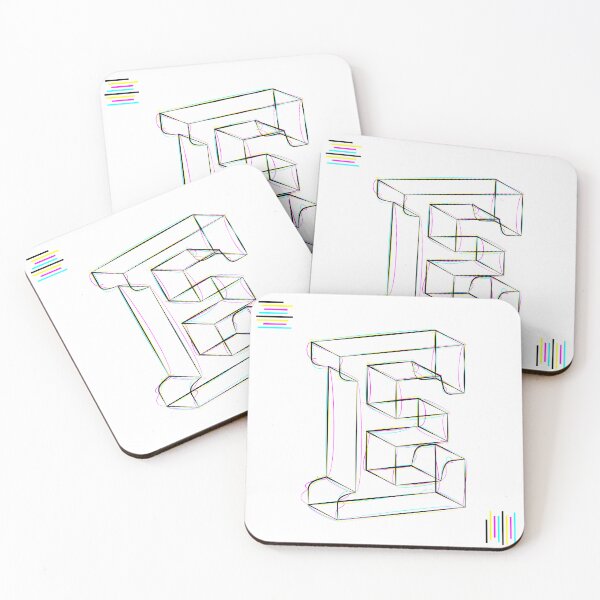 Item preview, E - cmyk strokes designed and sold by JanKrogh.