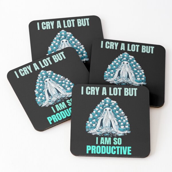Item preview, I Cry A Lot But I Am So Productive , Groovy I Cry A Lot But I Am So Productive , Funny Mothers Day Gift From Daughter, Cute Crying Hamster Meme, Funny Mental Health  designed and sold by Creativedsigna.