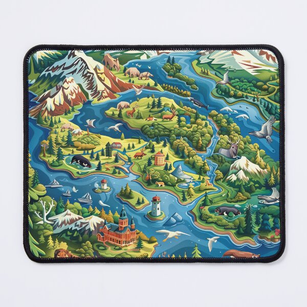 Item preview, Intricate Map of a Mythical Land designed and sold by palmyst.