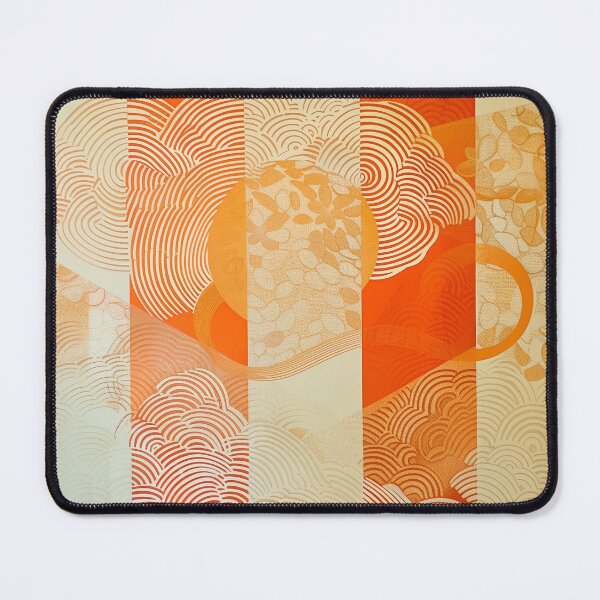 Item preview, Kimono fabric orange and cream designed and sold by Meeheemaha.