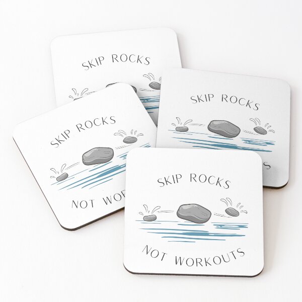 Item preview, Skip Rocks Not Workouts Funny Hiking and Camping designed and sold by Little Designs.