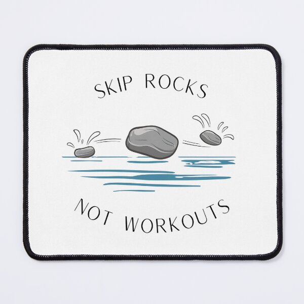 Item preview, Skip Rocks Not Workouts Funny Hiking and Camping designed and sold by Little Designs.