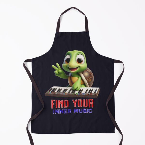 Item preview, Find your inner music. Turtle playing an electronic piano and making the peace sign. designed and sold by I-love-music.