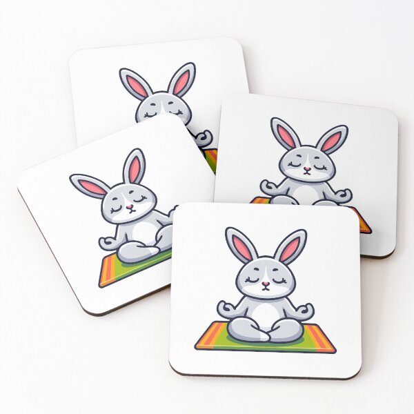 Item preview, Meditative Rabbit on Yoga Mat - Peaceful Bunny Meditation designed and sold by Akioos.