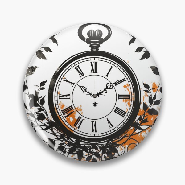 Item preview, Vintage Clock with Floral Ornaments designed and sold by palmyst.