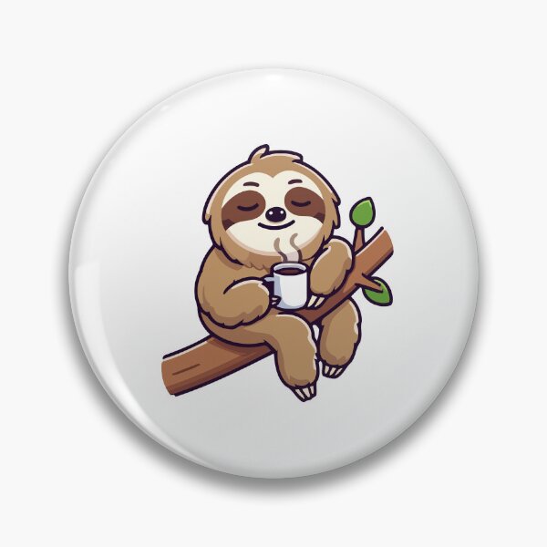 Item preview, Relaxed Sloth with Coffee - Cozy Sloth Morning designed and sold by Akioos.