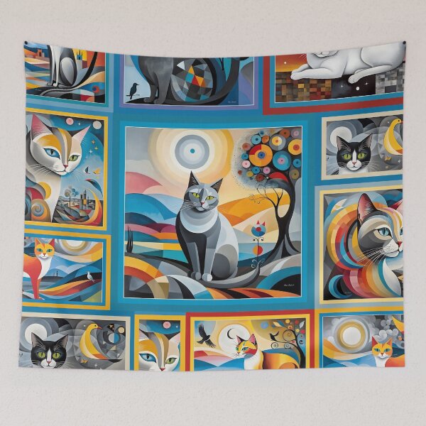 Item preview, All Kinds of Cats in Abstract, For Cats lovers. designed and sold by Nira Dabush.