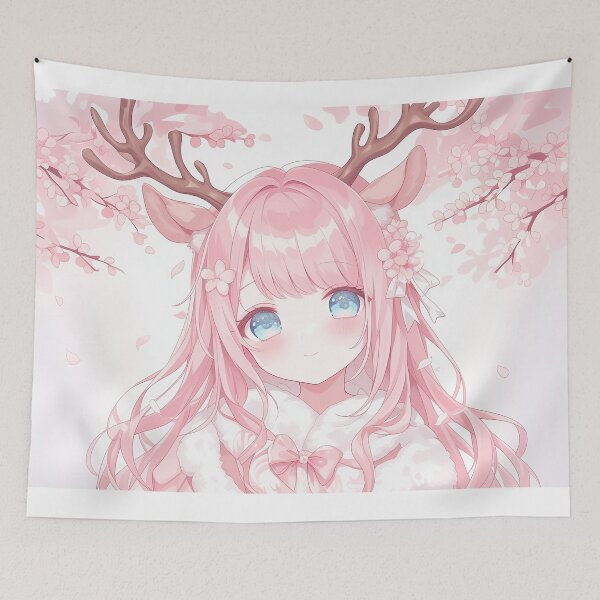Item preview, a cute deer girl with pink hair designed and sold by Kawai Anime Shop.