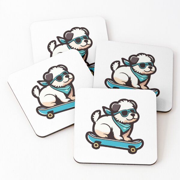Item preview, Skateboarding Dog in Sunglasses - Cool Canine Skater designed and sold by Akioos.
