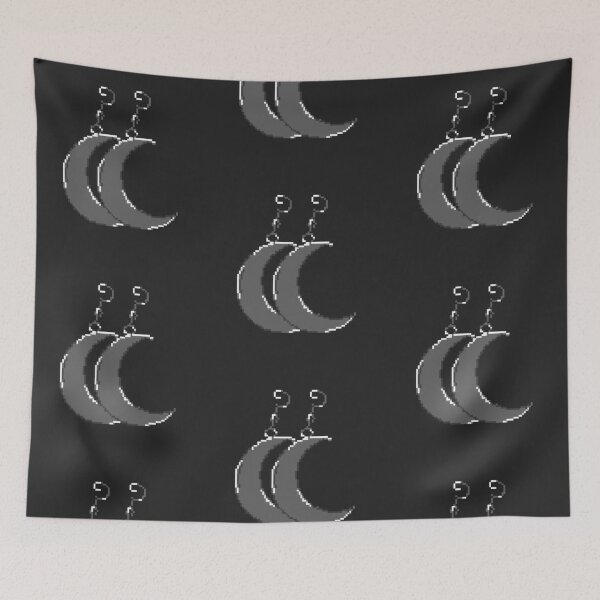 Item preview, Pixel moon earrings designed and sold by SirenMoon.