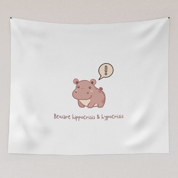 Item preview, hippo (beware hippocrisis & hypocrisis) designed and sold by Thewordstshirt.