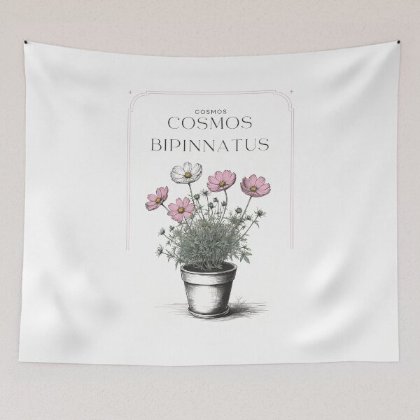 Item preview, Minimal Rustic Cosmos Sketch: Elegant Floral Design for Nature Lovers designed and sold by CallisC-Arts.