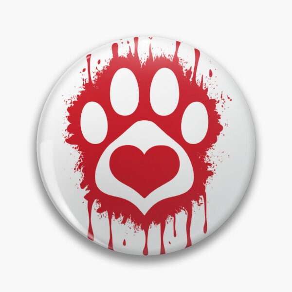 Item preview, red and white paw print designed and sold by 123ks.