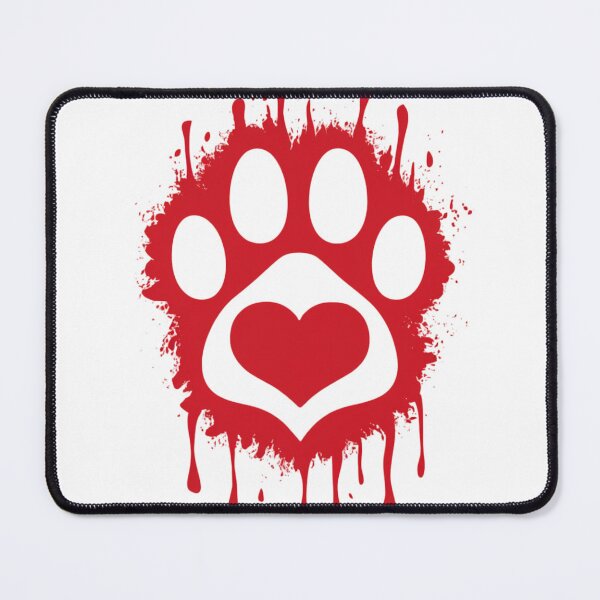 Item preview, red and white paw print designed and sold by 123ks.