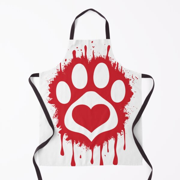 Item preview, red and white paw print designed and sold by 123ks.