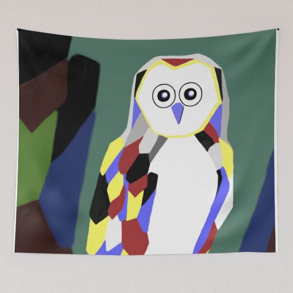 Item preview, 0wl in technicolour digital painting for charity designed and sold by JayTCee.