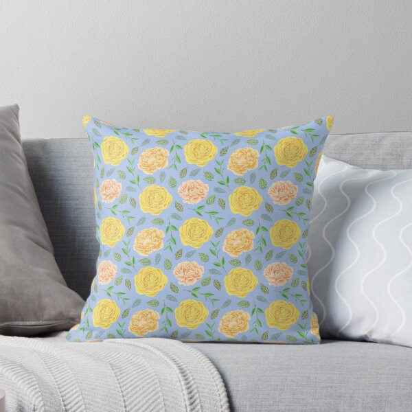 Item preview, Pretty Yellow Roses On Blue designed and sold by Megan24.