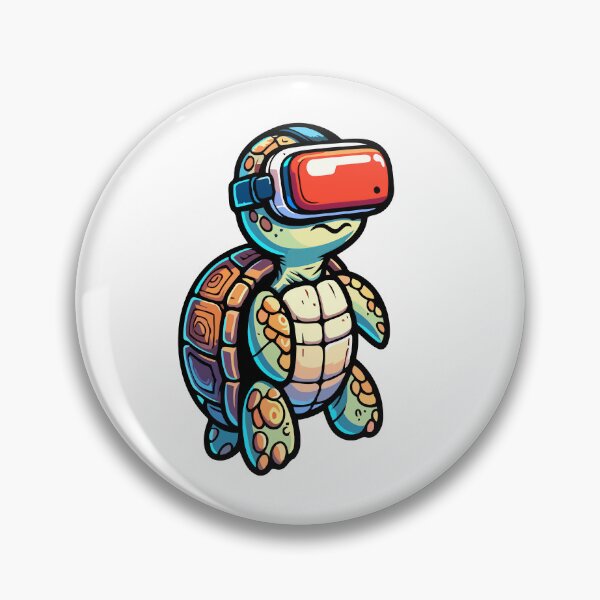 Artikelvorschau, Virtual Reality Turtle Adventure - Cartoon-Schildkröte mit VR-Headset entworfen und verkauft von Akioos.