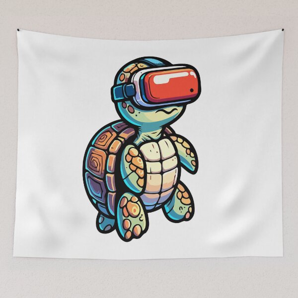Item preview, Virtual Reality Turtle Adventure -Cartoon Turtle with VR Headset designed and sold by Akioos.
