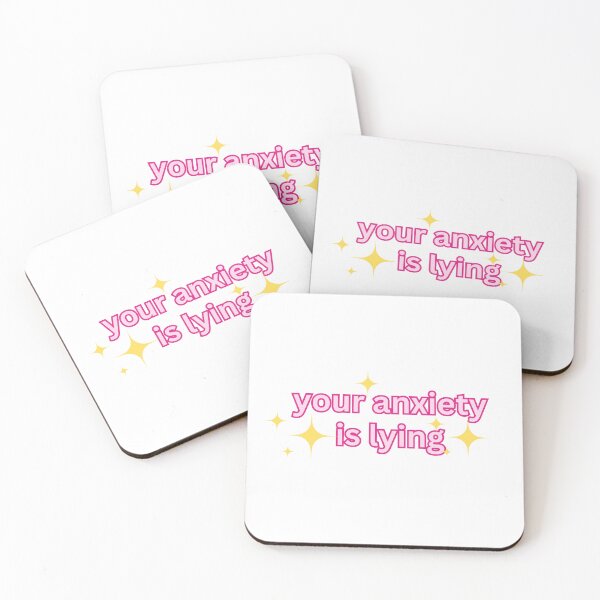 Item preview, your anxiety is lying to you pink quote designed and sold by shopfromluvv.