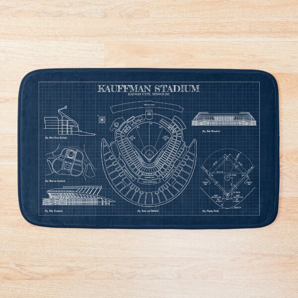 Item preview, Kauffman Stadium (Navy Blueprint) designed and sold by BGALAXY.