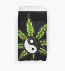 Yin Yang Weed Leaf 420 Life Duvet Cover
