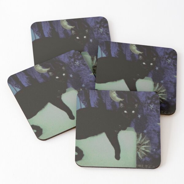 Item preview, Black cat 90's celestial whimsygoth designed and sold by BrontesWhimsyStore.
