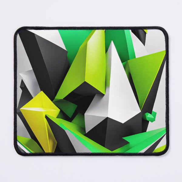 Item preview, Abstract Shape Art Green White Grey V2 designed and sold by Salimgor Hangaround Music.