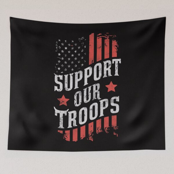 Item preview, Support Our Troops - Patriotic Veterans Day Shirt with American Flag Design designed and sold by HOMEDESIGNPRINT.