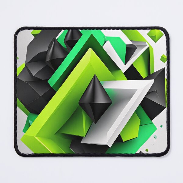 Item preview, Abstract Shape Art Green White Grey V3 designed and sold by Salimgor Hangaround Music.