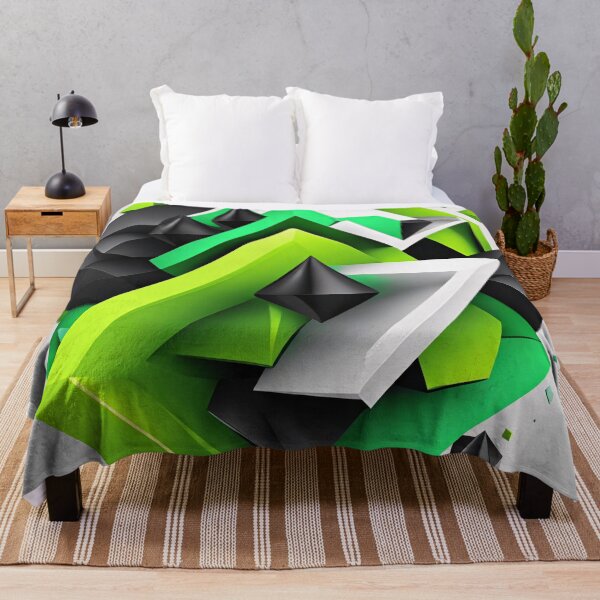 Item preview, Abstract Shape Art Green White Grey V3 designed and sold by Salimgor Hangaround Music.