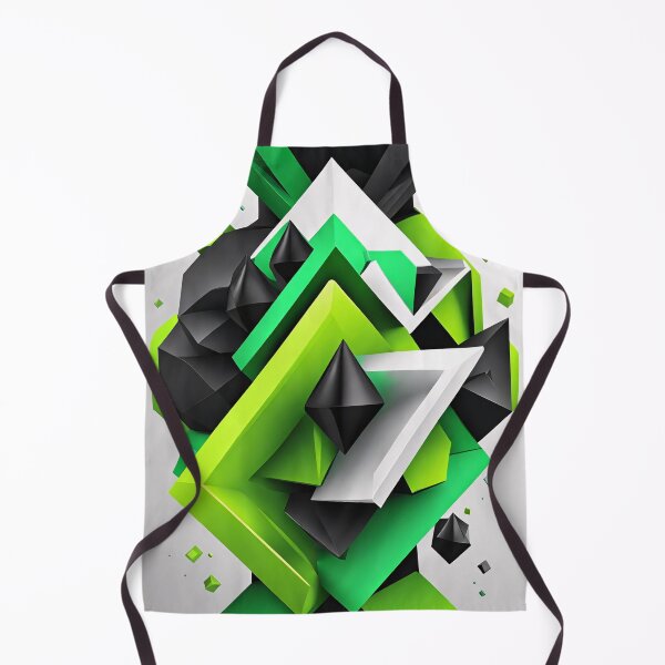 Item preview, Abstract Shape Art Green White Grey V3 designed and sold by Salimgor Hangaround Music.