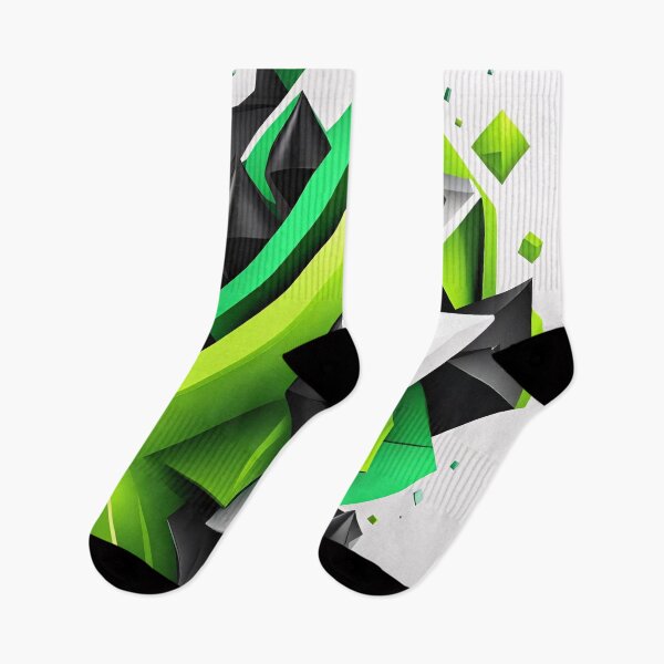 Item preview, Abstract Shape Art Green White Grey V3 designed and sold by Salimgor Hangaround Music.