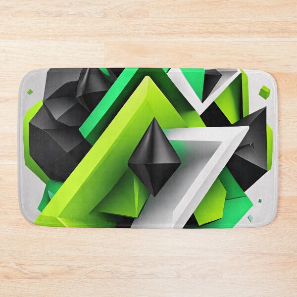 Item preview, Abstract Shape Art Green White Grey V3 designed and sold by Salimgor Hangaround Music.