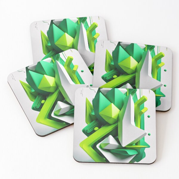Item preview, Abstract Shape, Art Green Turquoise White designed and sold by Salimgor Hangaround Music.