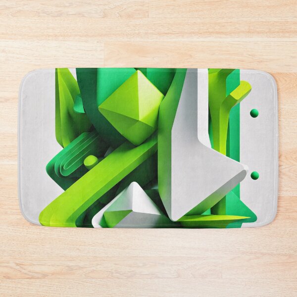 Item preview, Abstract Shape, Art Green Turquoise White designed and sold by Salimgor Hangaround Music.