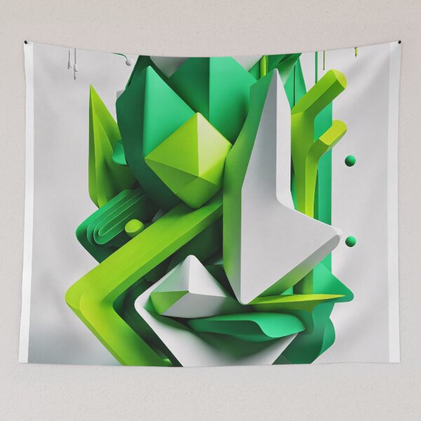 Item preview, Abstract Shape, Art Green Turquoise White designed and sold by Salimgor Hangaround Music.