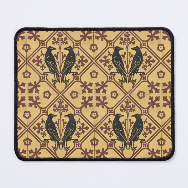 Item preview, Burgundy and Cream Twin Rook Tile Reproduction designed and sold by MadeByGeeClowes.