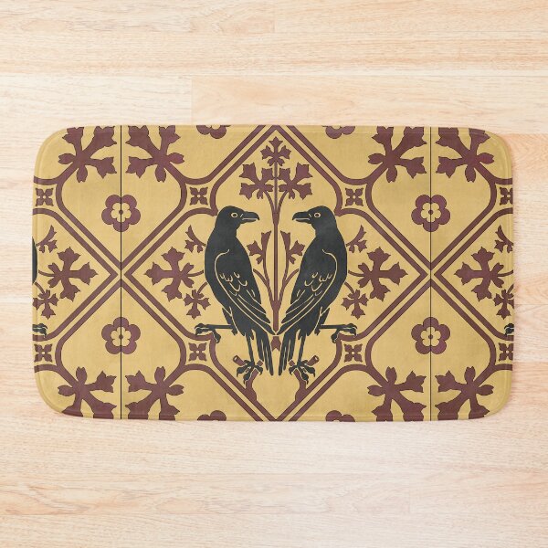 Item preview, Burgundy and Cream Twin Rook Tile Reproduction designed and sold by MadeByGeeClowes.