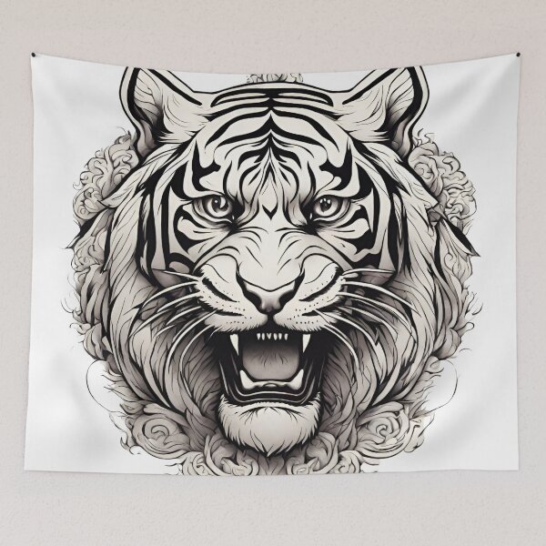 Item preview, Bengal tiger face designed and sold by Yeyishop.