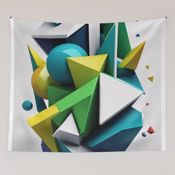 Item preview, Abstract Shape, Art Green Turquoise Blue Yellow designed and sold by Salimgor Hangaround Music.